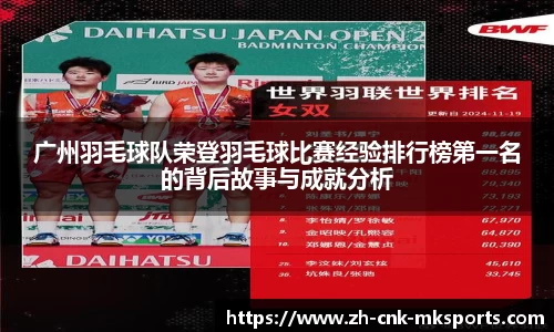 广州羽毛球队荣登羽毛球比赛经验排行榜第一名的背后故事与成就分析